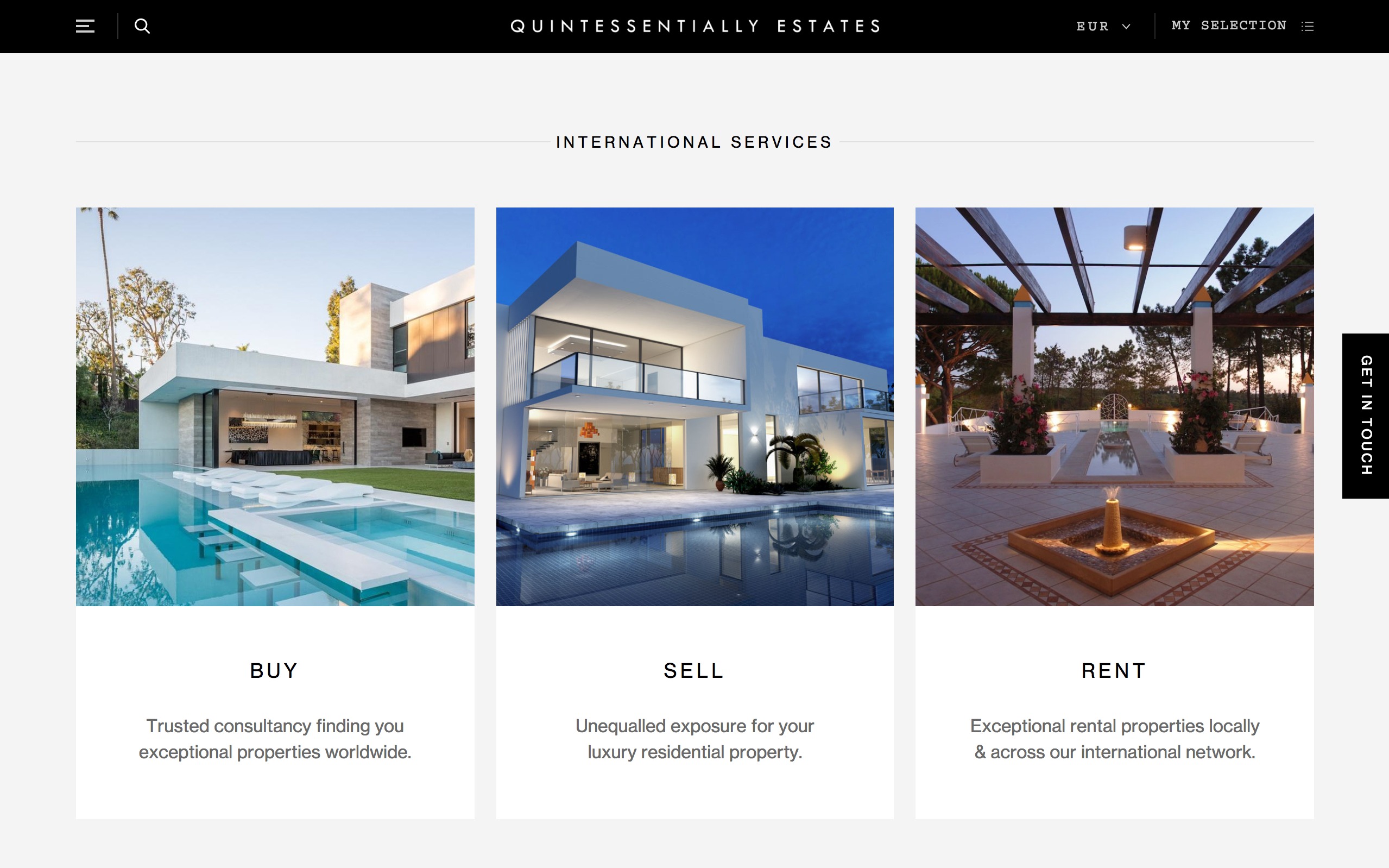 best architecture firm websites. quintessentially estates
