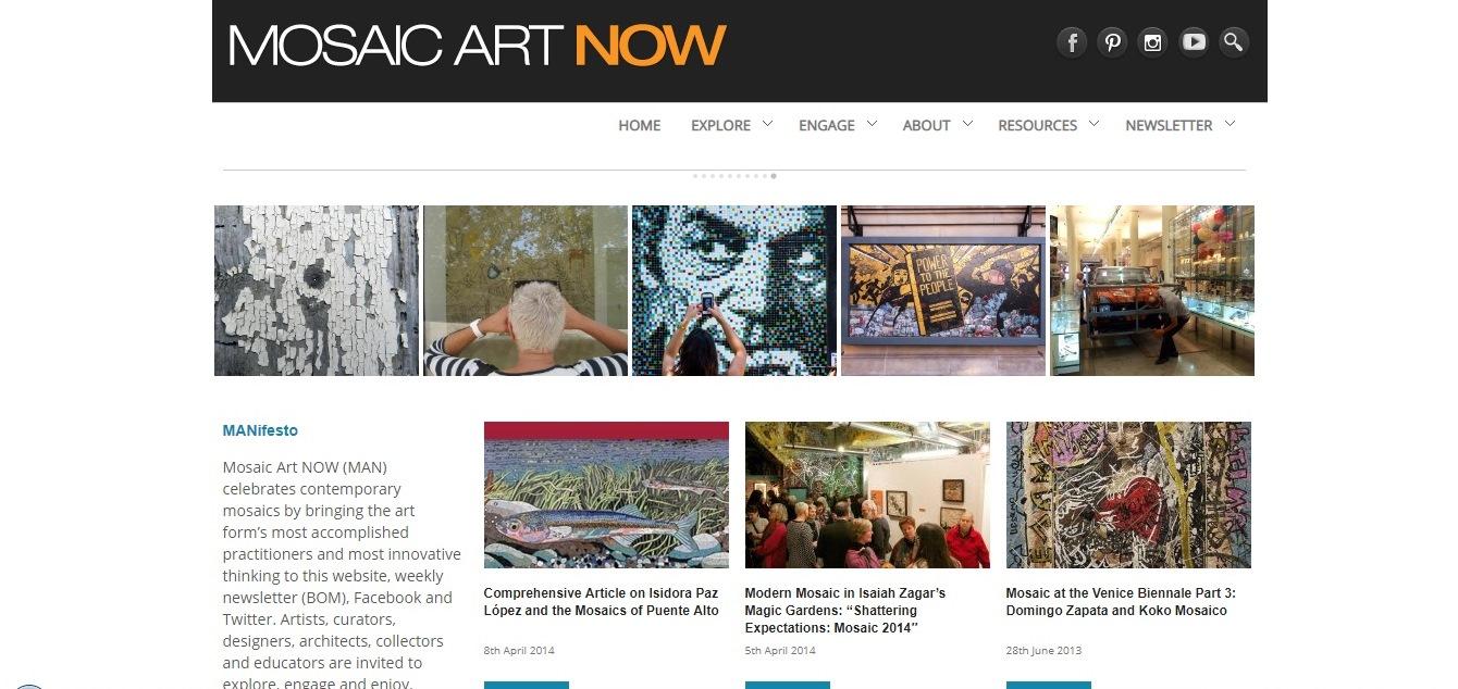 Mosaic art now - weblium website