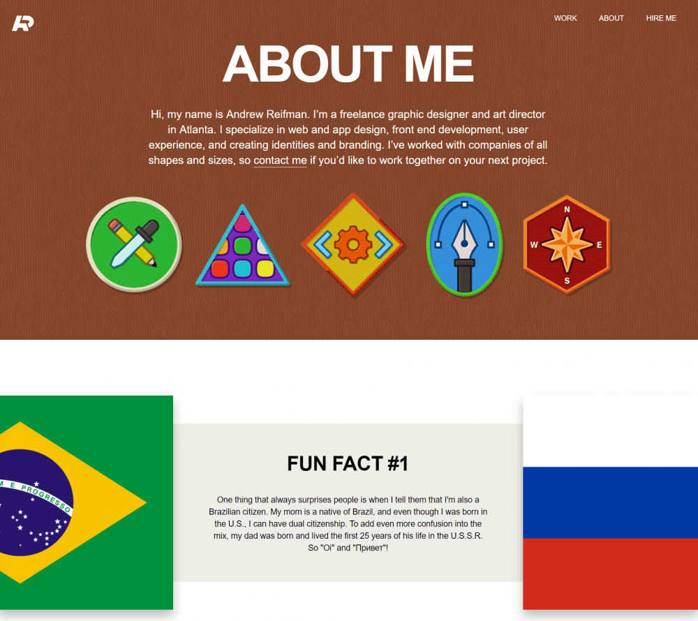 about me page examples - weblium