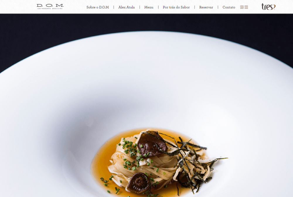 D.O.M. - restaurant website example