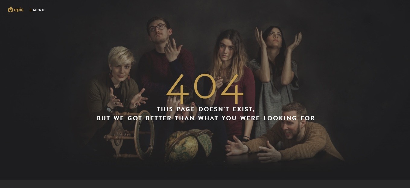 Epic: best staff 404 page - weblium blog