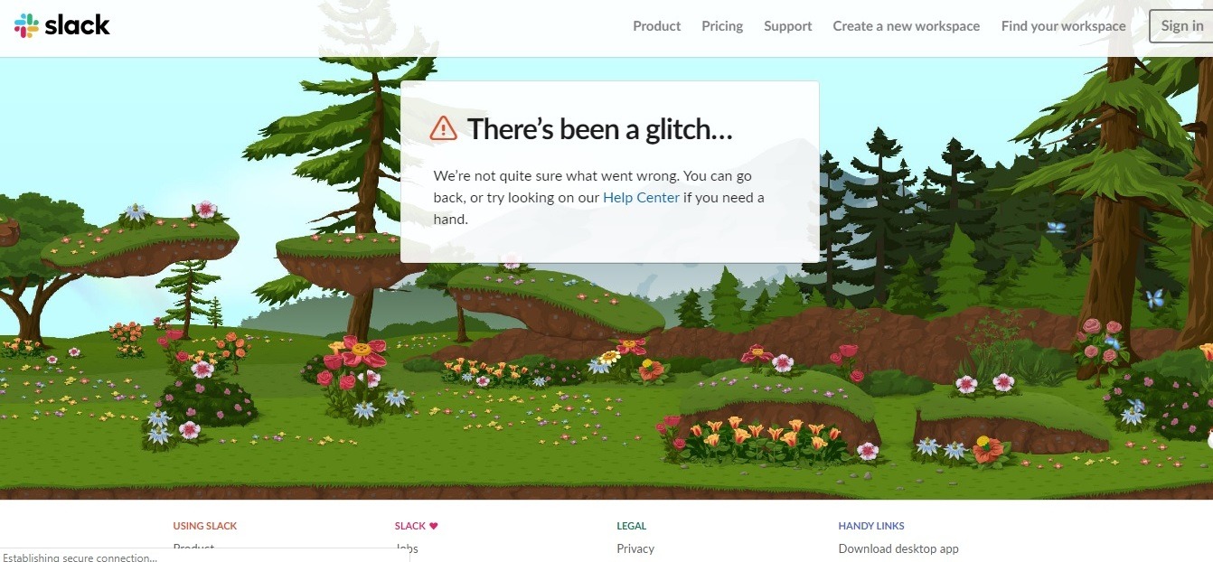 slack 404 page - weblium blog