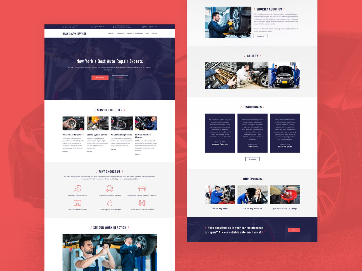 car repair website idea - weblium