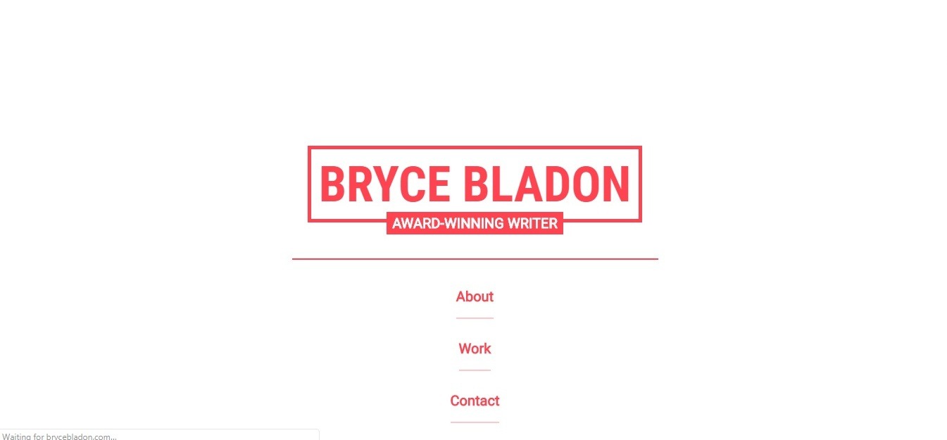 Best small consulting firm website example: Bryce Bladon - weblium blog