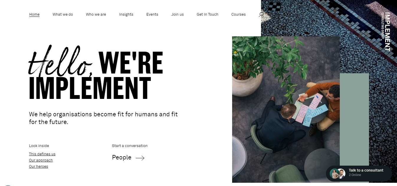 Marketing consulting website of the day: Implement