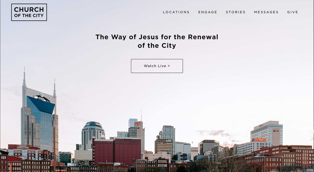 church website examples - weblium blog