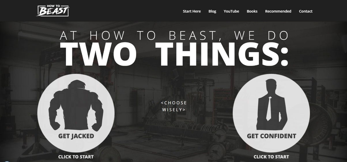 How to Beast: Best Health And Fitness Websites Example - weblium blog