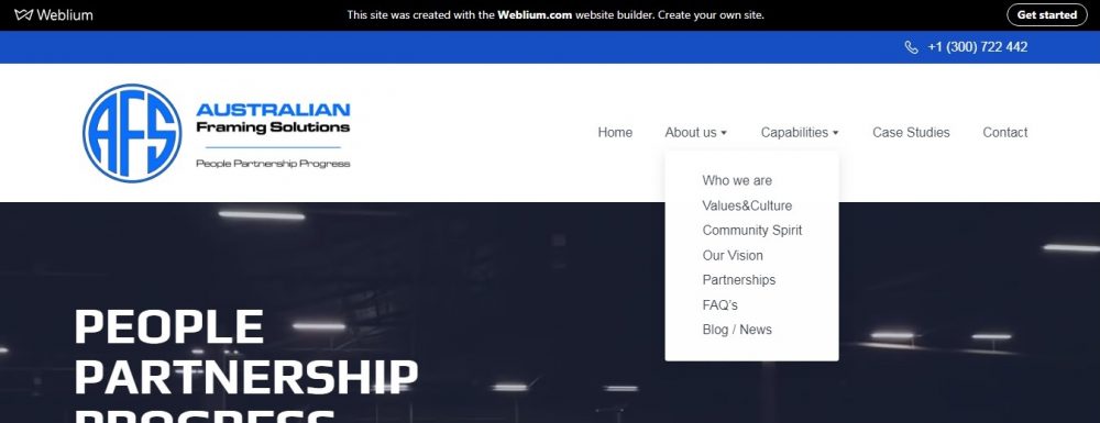 Upalti drop down menu - weblium