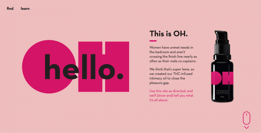 pink website design examples