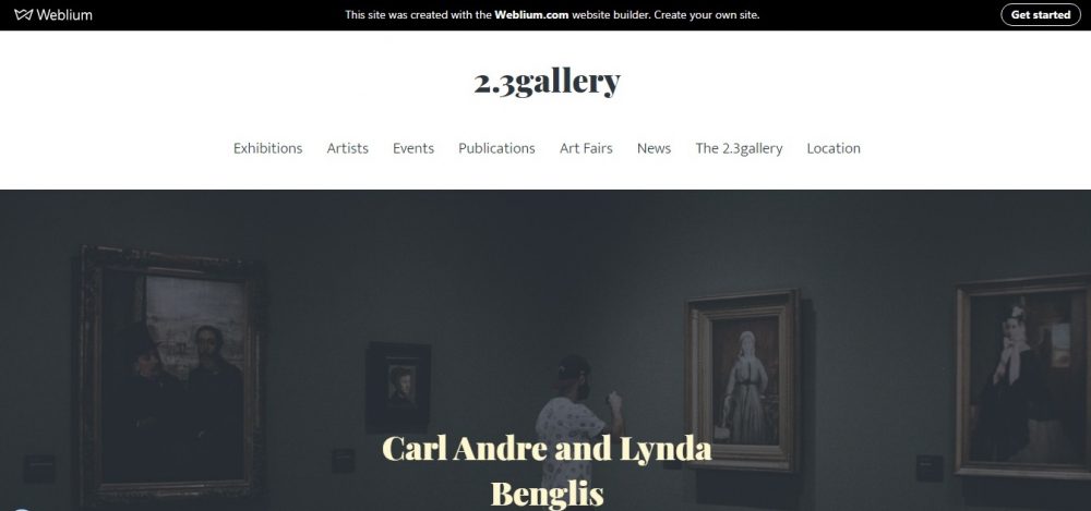 art gallery website templates - weblium