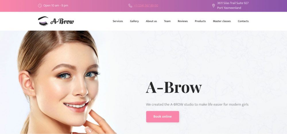 Brow Bar pink template