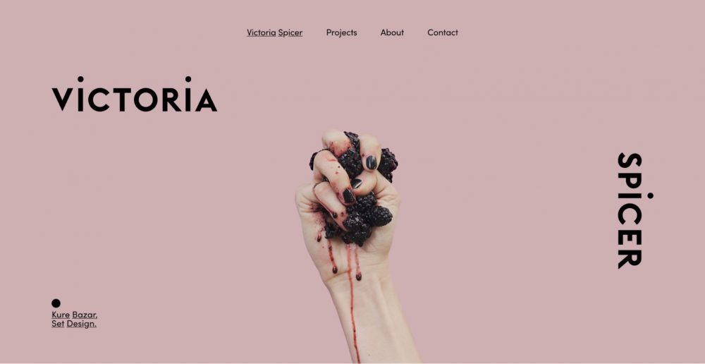 Victoria Spicer pink website - weblium