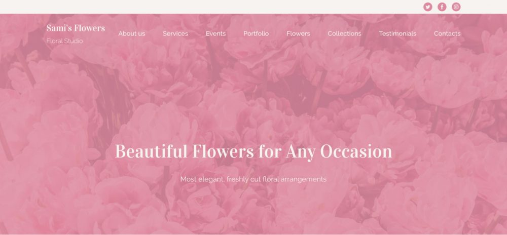 Floral Studio Pink Template