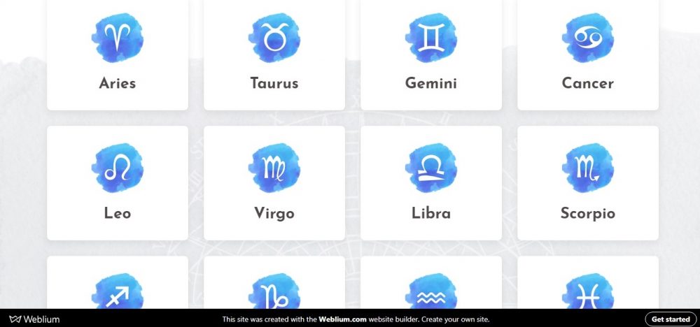 Kate Sun Astrology (Weblium website template)