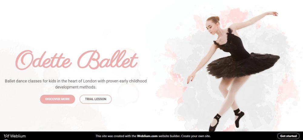 Odette Ballet studio (Weblium website template)