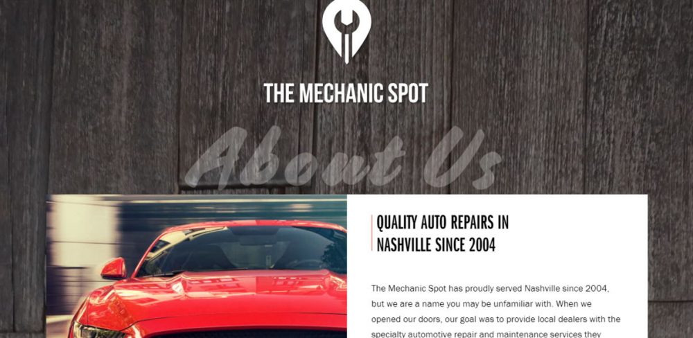 The Mechanic Spot - car design - weblium