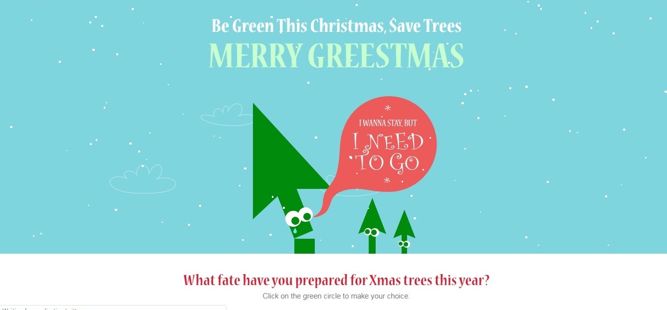 Merry Greestmas (blue winter background website example)