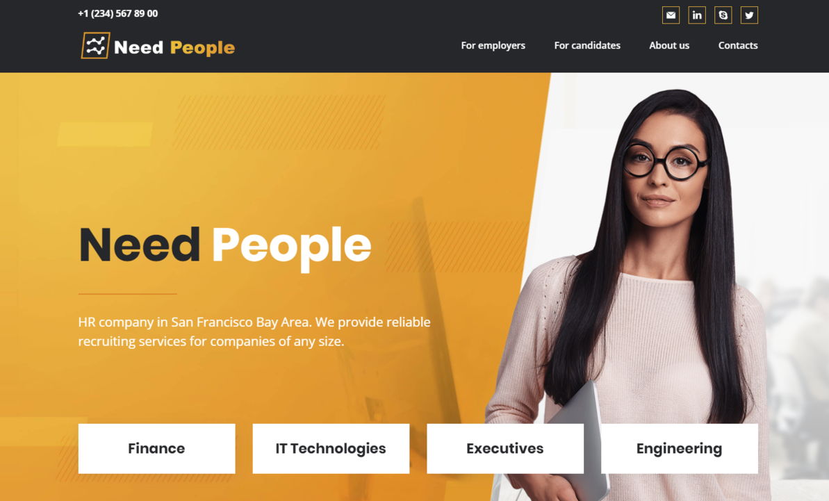 Recruitment agency website template