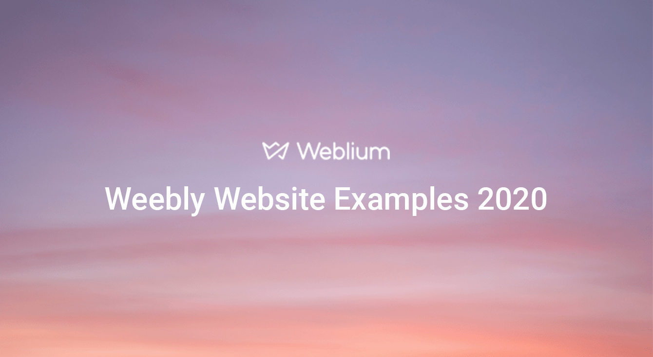 Weebly Website Examples in 2020