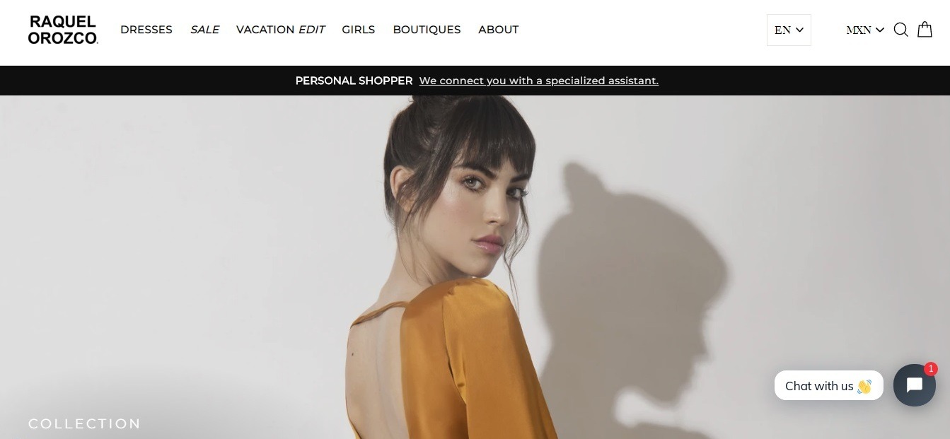 Raquel Orozco Weebly online boutique website example