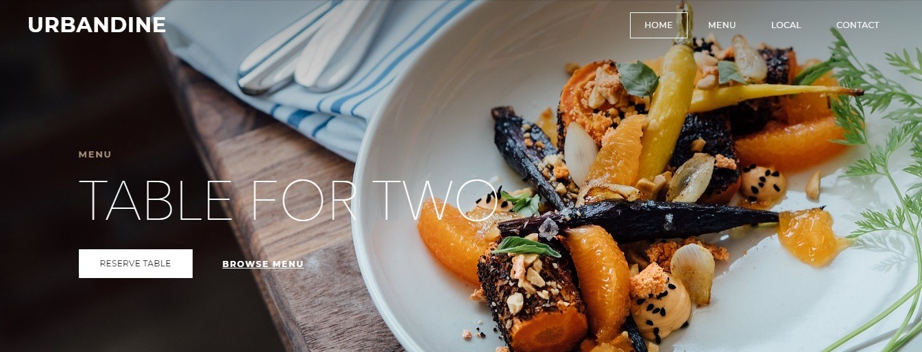 Weebly restaurant website template