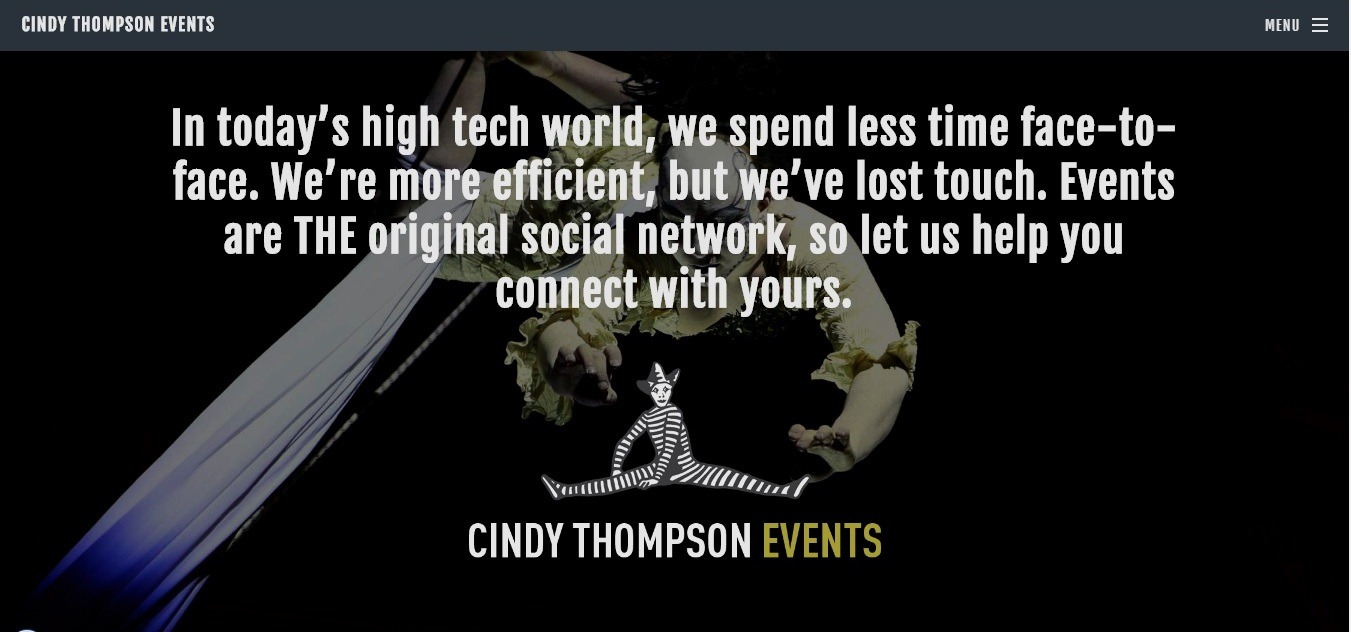  Cindy Thompson events Weebly event producer website example