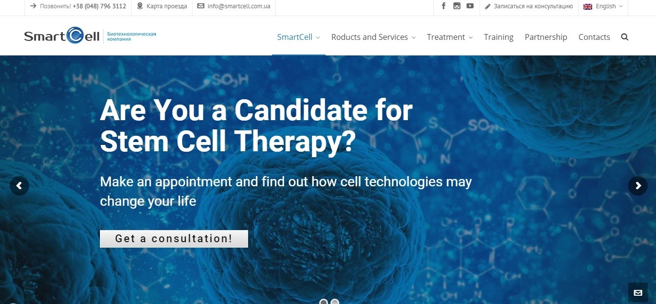 SmartCell: medical background website example