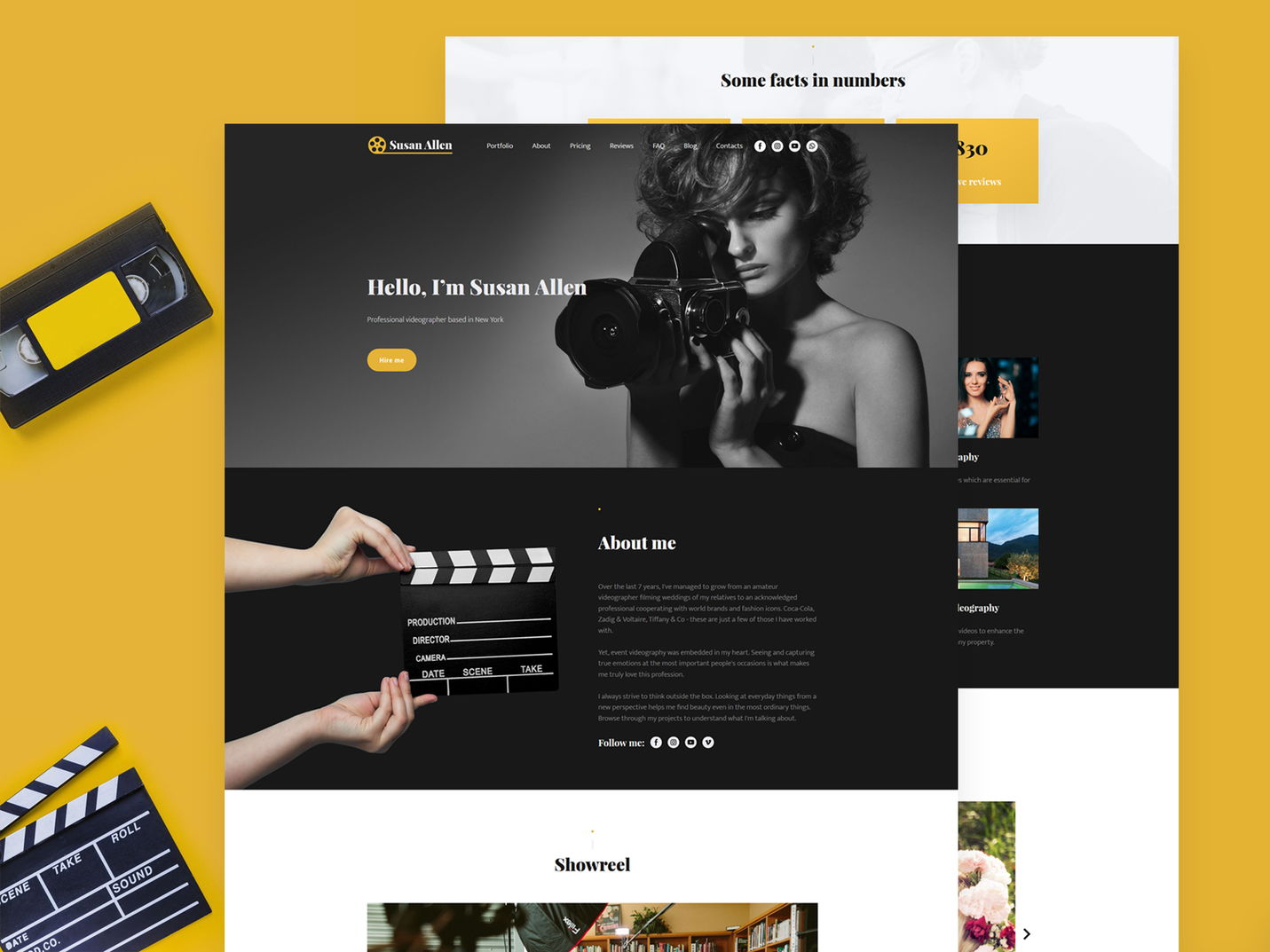 Weblium videographer website template