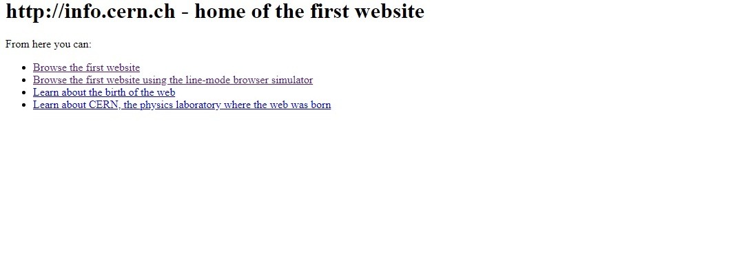 History Of The First Website Ever