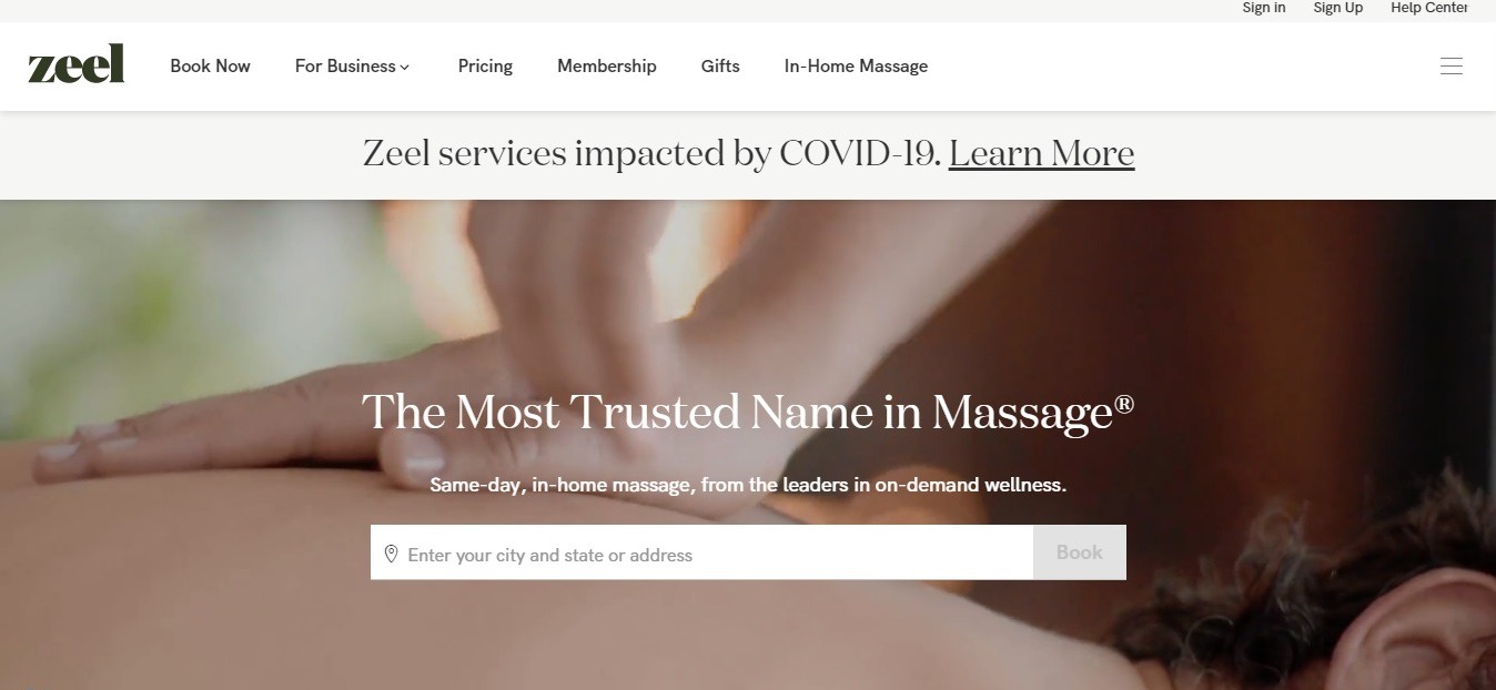 Massage Website Examples