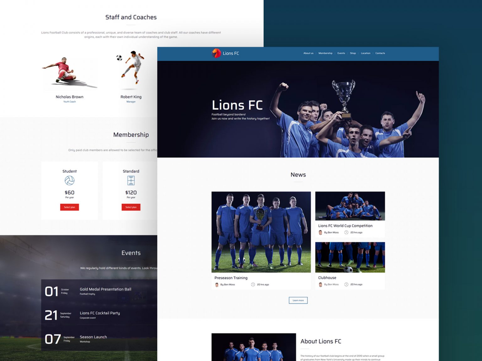 Football site Template lium