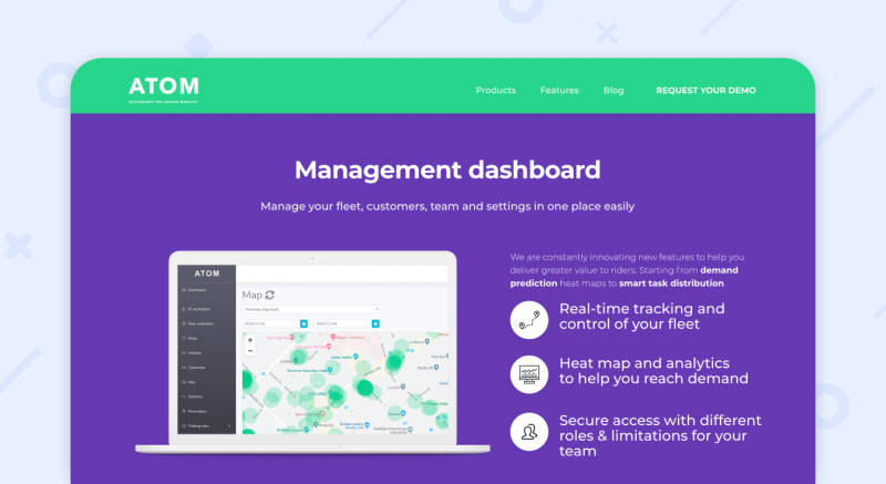 ATOM mobility management dashboard