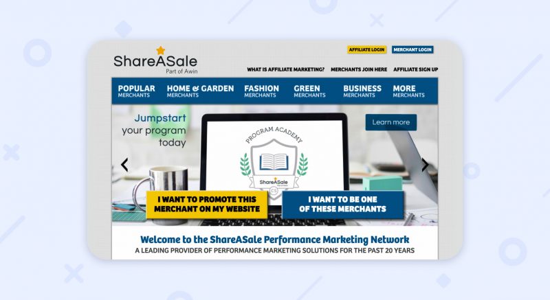 ShareASale affiliate program