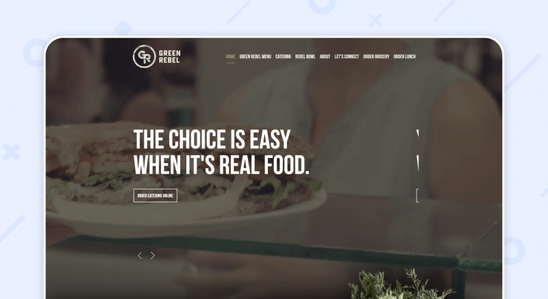 Green Rebel website restaurant