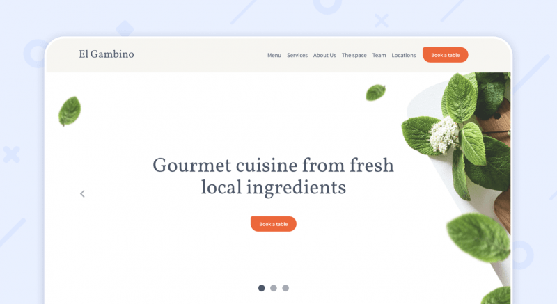 Website Restaurant Weblium Template