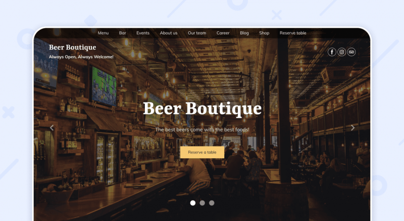 Beer Pub Website Template