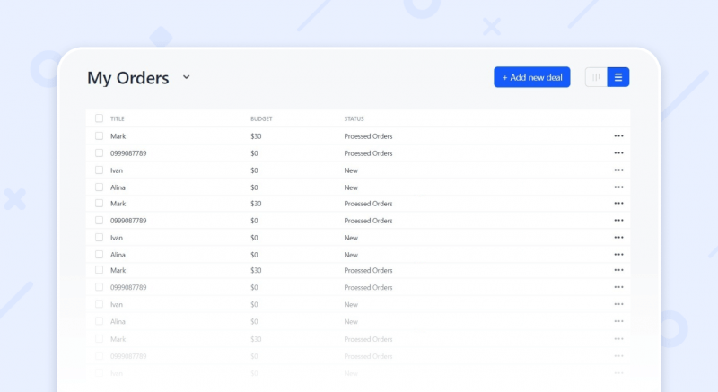 CRM horizontal lines