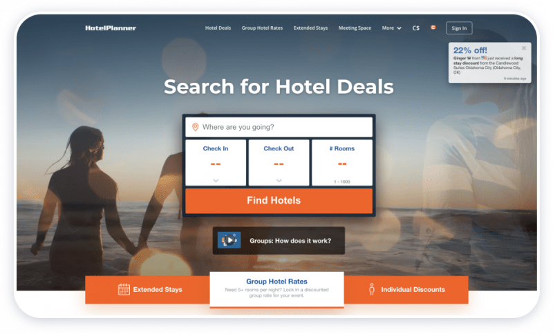 Tourism Websites HotelPlanner