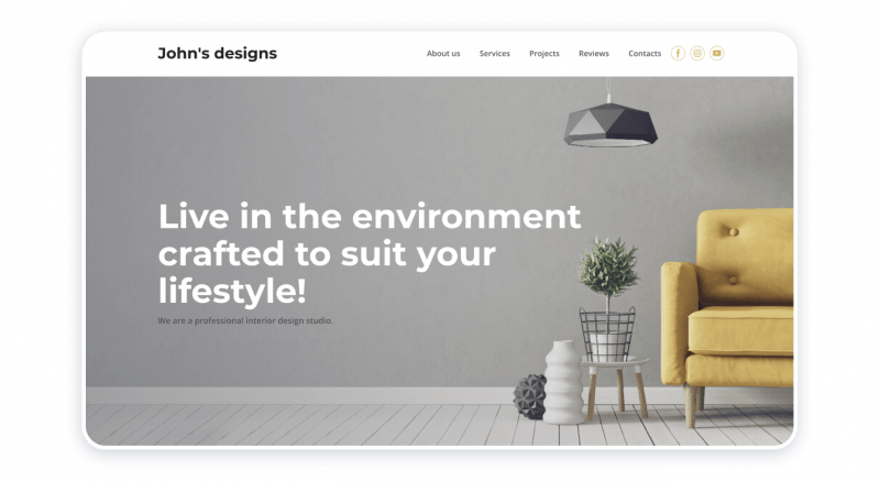 Interior Design Website Template 