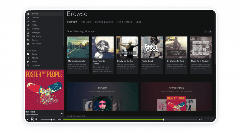 Spotify now example