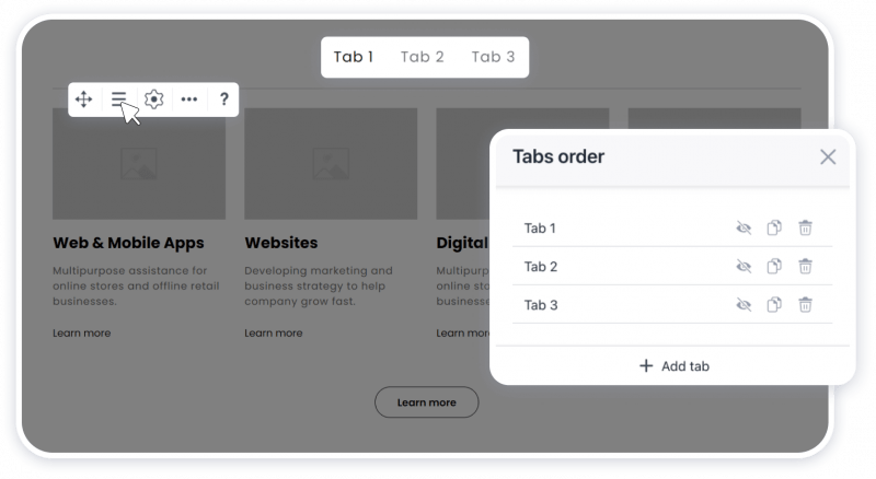 More flexibility with tabs