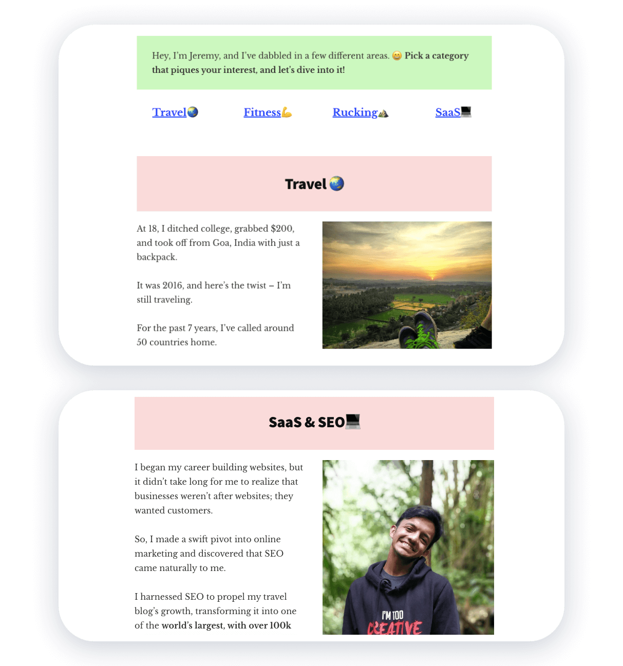 Top 15+ Personal Website Examples for Your Inspiration - Weblium Blog