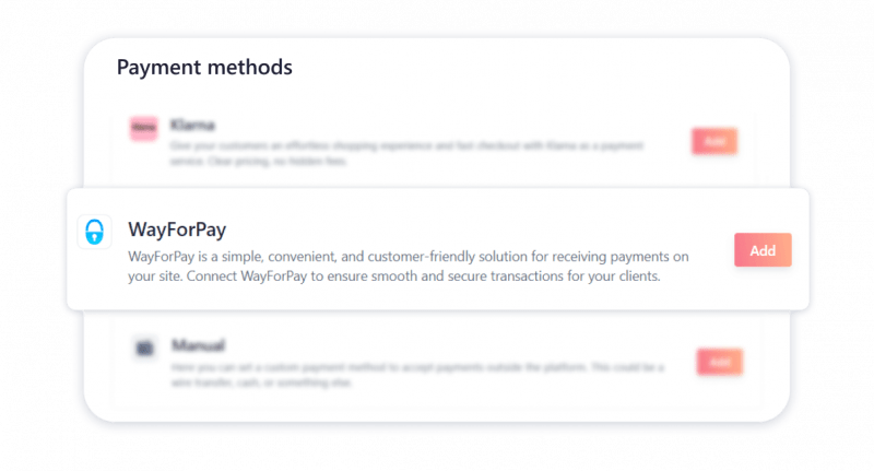 New payment method - WayForPay