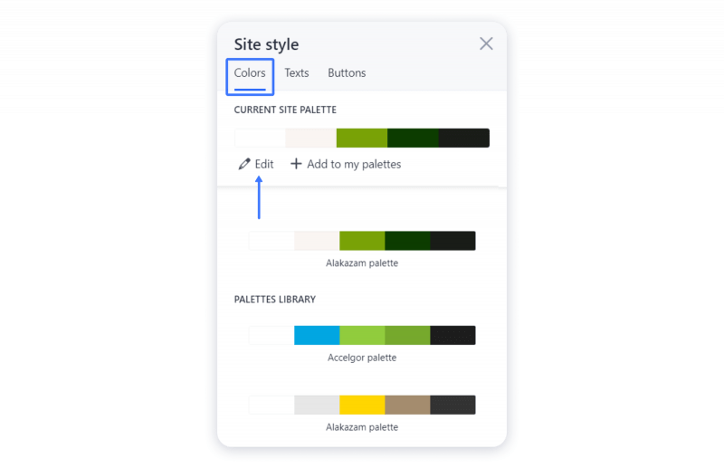 website color palette