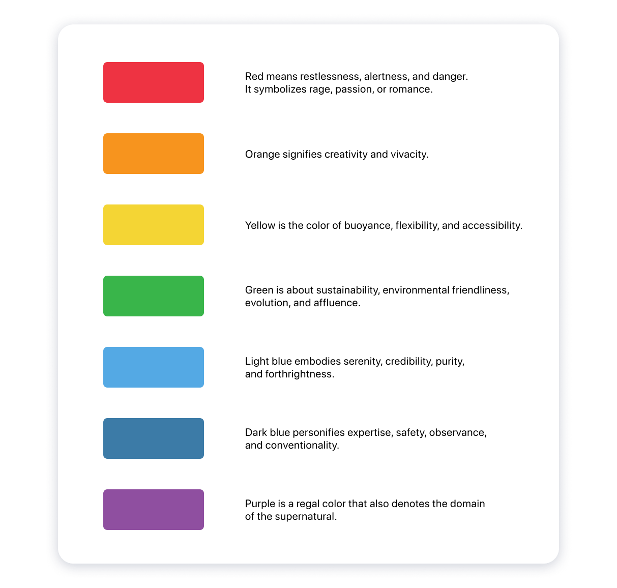 psychological explanations of colors