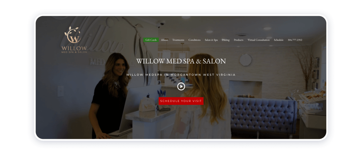 salon website designs
