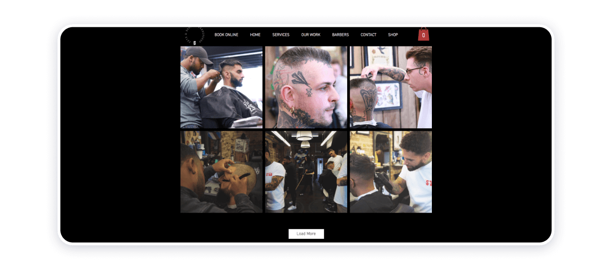 barbershop website example