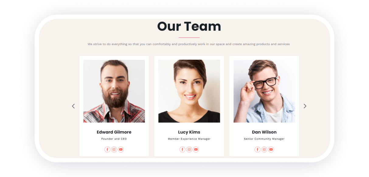 Our Team Page Examples