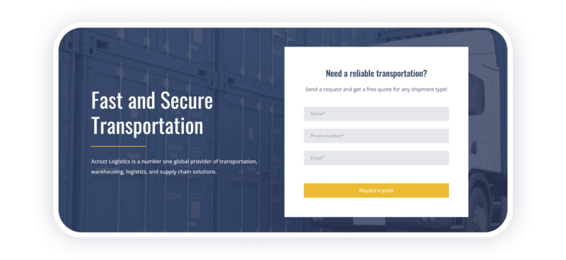 landing page vs website page