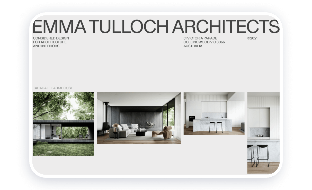 architectural portfolio websites